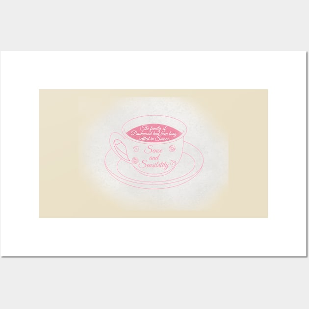 Sense and Sensibility Tea Wall Art by Fireflies2344